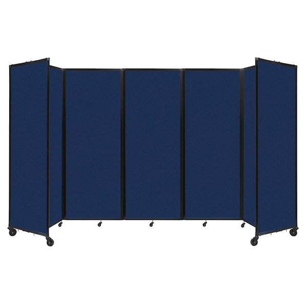 Room Divider 360 Folding Portable Partition 14' x 7'6" Navy Blue Fabric